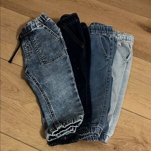 Kids Denim Jogger Pants Bundle of 4